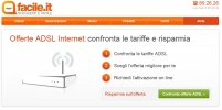 Facile.it lancia la comparazione di tariffe ADSL: Con la comparazione si possono risparmiare fino a 400 euro l’anno. Facile.it lancia la comparazione di tariffe ADSL: Con la comparazione si possono risparmiare fino a 400 euro l’anno.